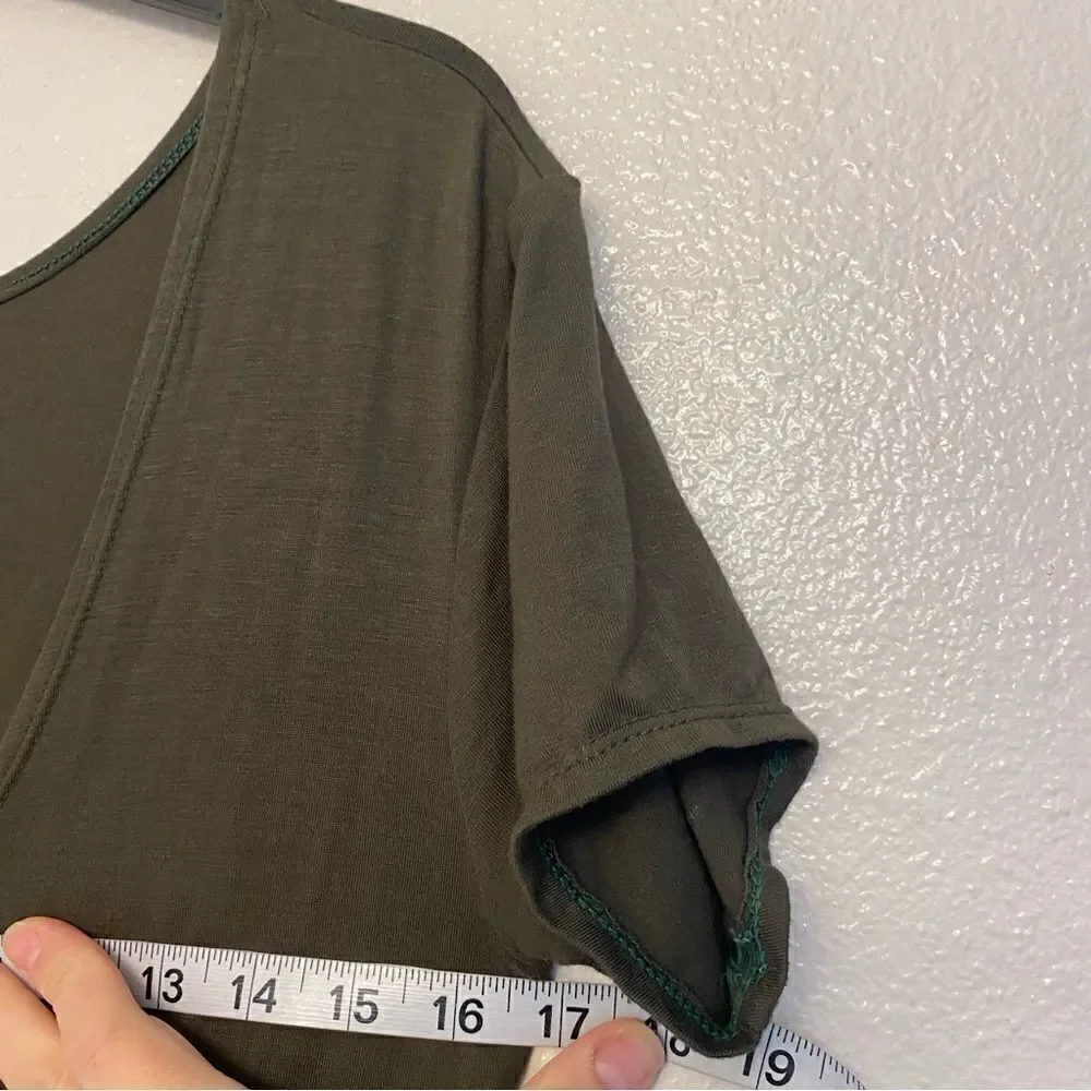 Kizzi Dancewear olive dark green unitard jumpsuit v-neck -SA small adult